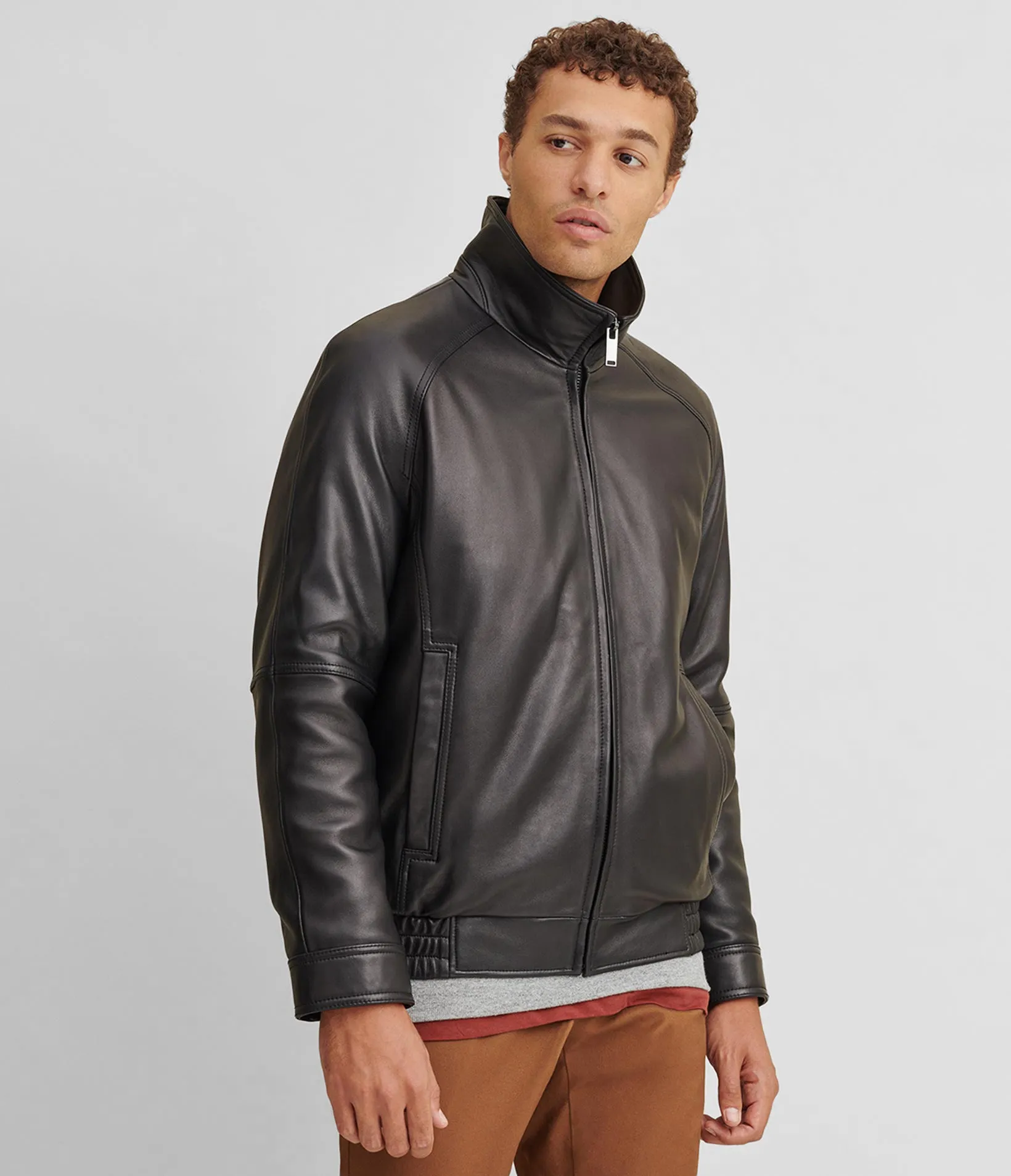 Thinsulate Lined Leather Bomber