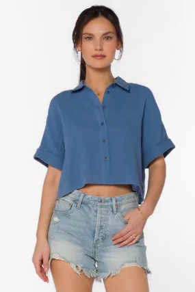 Trista Vintage Blue Shirt