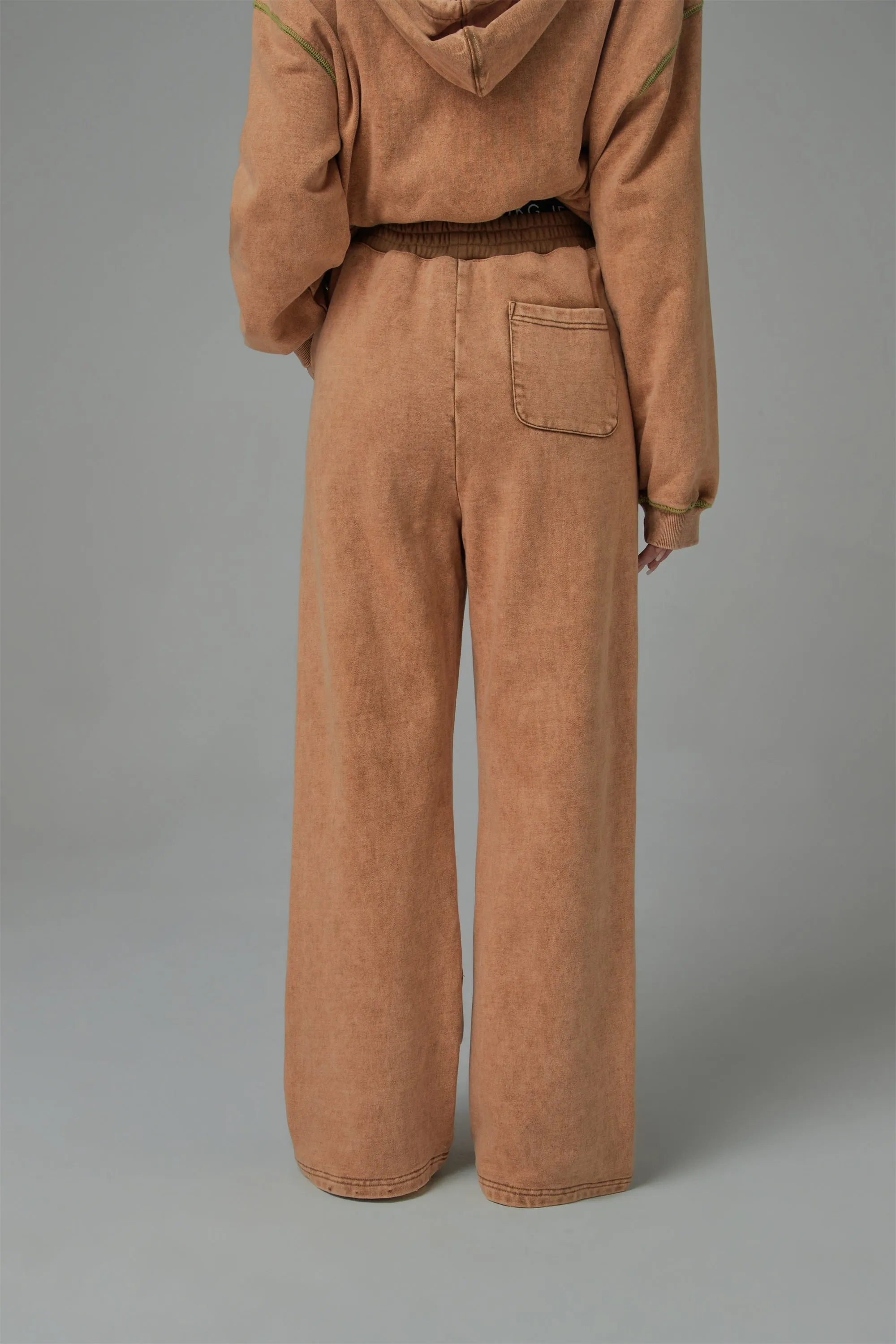 Vintage Wash Wide Jogger Pants