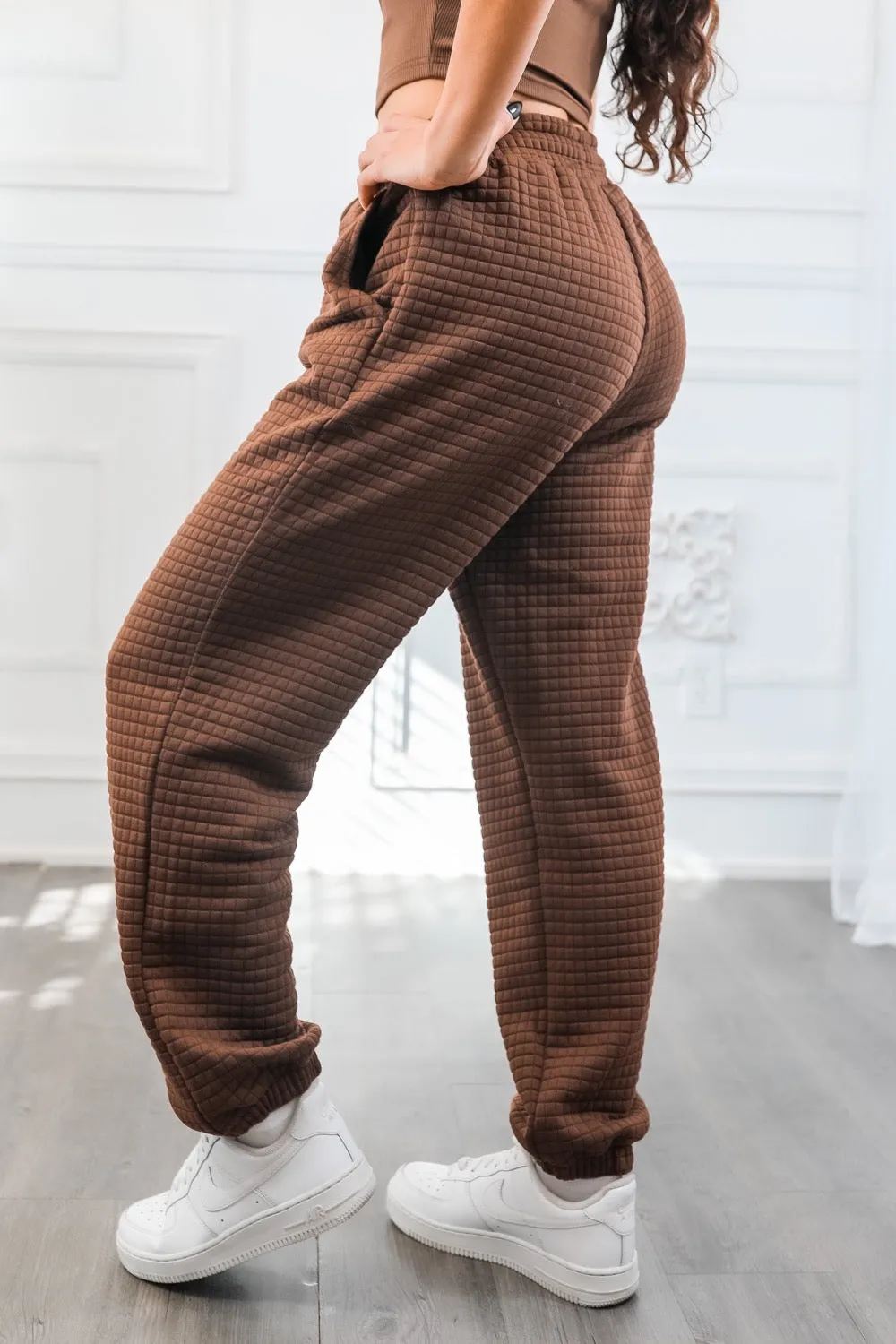 Waffles Anytime Cozy Waffle Jogger Pants