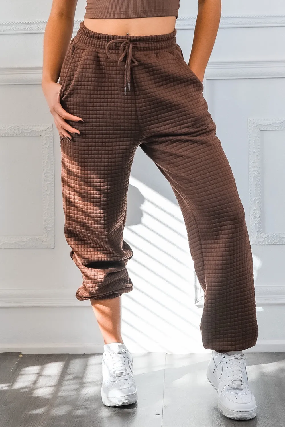 Waffles Anytime Cozy Waffle Jogger Pants