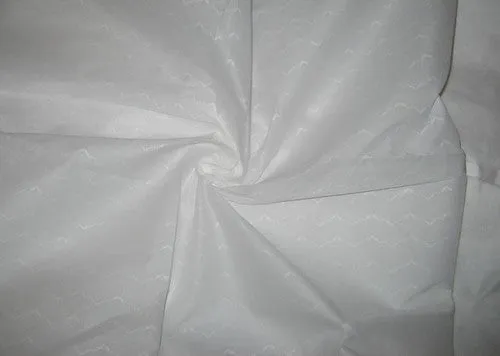 White cotton organdy fabric leno dobby geometric design 44&quot; wide