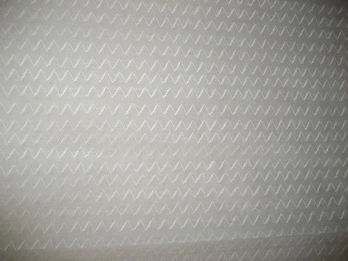 White cotton organdy fabric leno dobby zigzag design 44&quot; wide [1507]