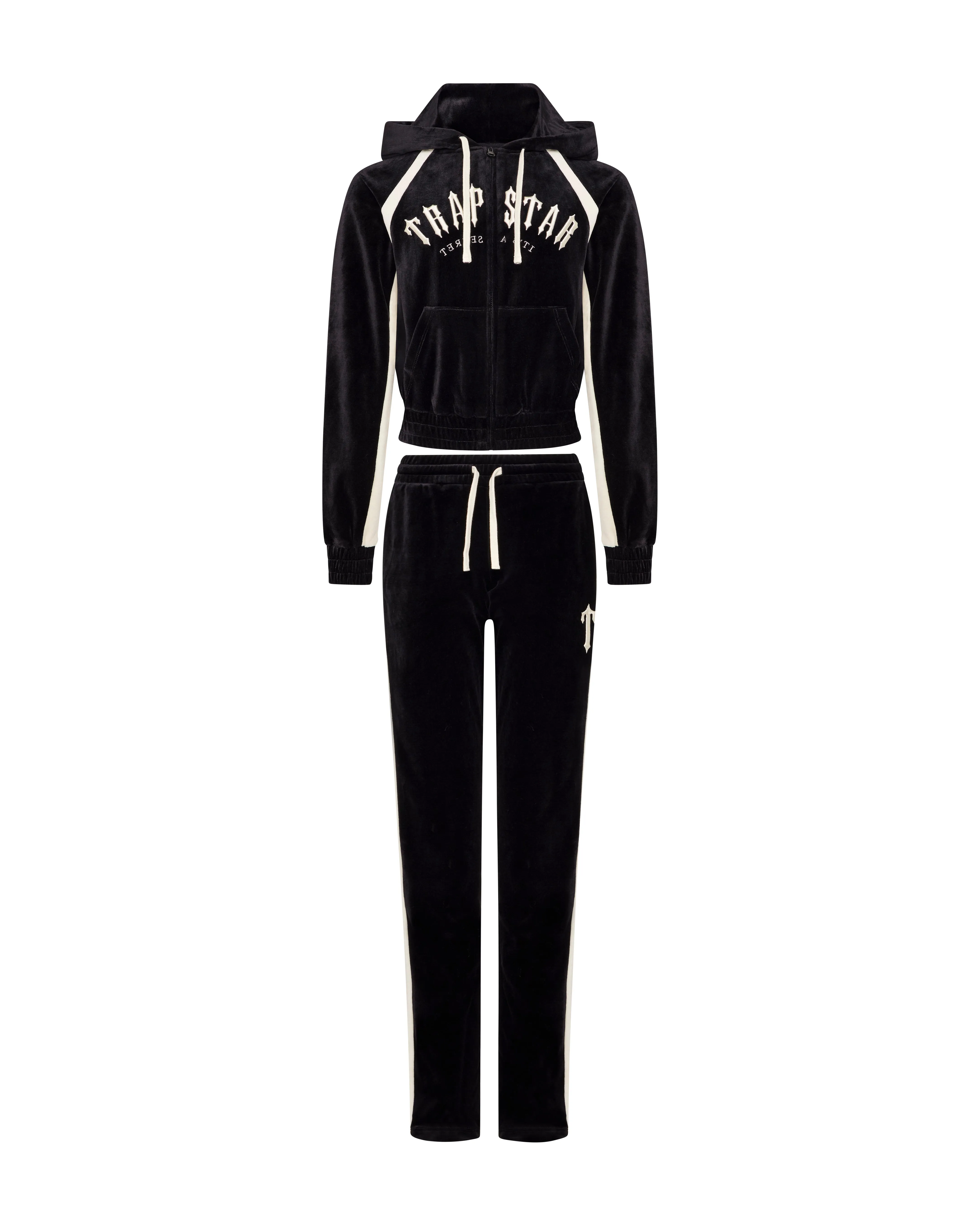 Women's Irongate Arch Velour Tracksuit - Black